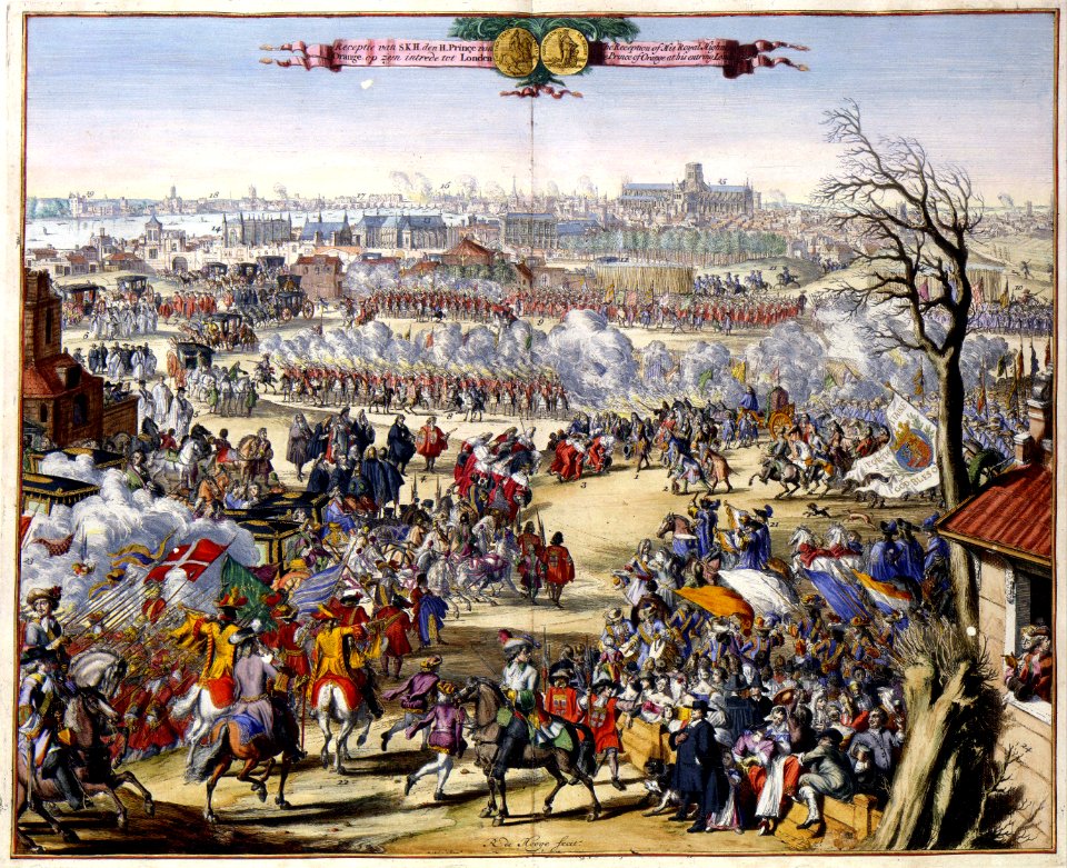 Atlas Van der Hagen-KW1049B11 021-Receptie van S.K.H. den Prince van Orange op zijn intrede tot London = THE Reception of His Royal Highnesse the Prince of Orange at his entring London
