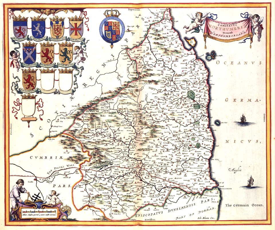 Atlas Van der Hagen-KW1049B11 037-COMITATUS NORTHUMBRIA NORTHUMBERLAND.