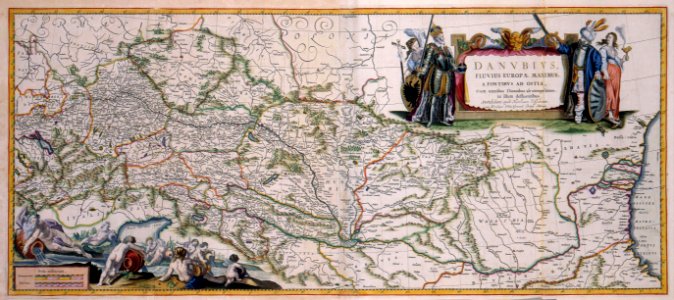 Atlas Van der Hagen-KW1049B10 091-DANVBIVS, FLUVIUS EUROPAE MAXIMUS, A FONTIBVS AD OSTIA, Cum omnibus Flumnibus ab utroque latere, in ullum defluentibus.