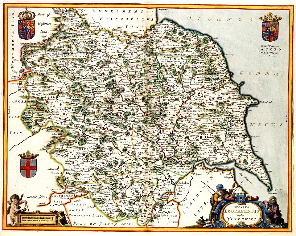 Atlas Van der Hagen-KW1049B11 033-DVCATVS EBORACENSIS Anglice YORKSHIRE.