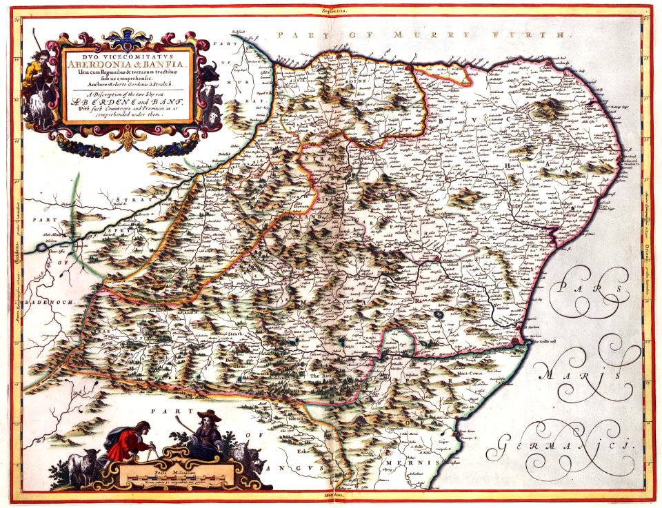 Atlas Van der Hagen-KW1049B11 045-A Description of the two Shyres ABERDENE and BANF, With such Countreys and Provinces as ar comprehended under them