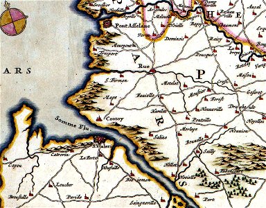 Atlas Van der Hagen-KW1049B11 073-GEOGRAPHICA ARTESIAE COMITATUS TABULA, (crotoy)