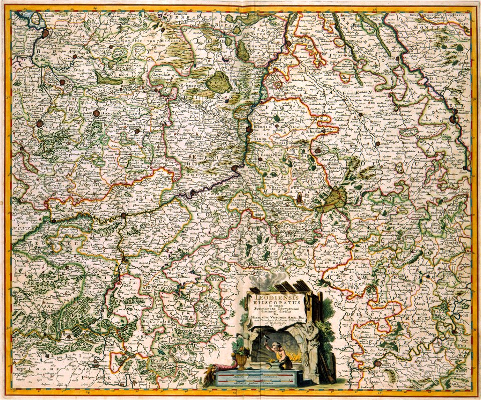 Atlas Van der Hagen-KW1049B10 076-LEODIENSIS EPISCOPATUS in omnes SUBJACENTES PROVICIAS distincté divisus