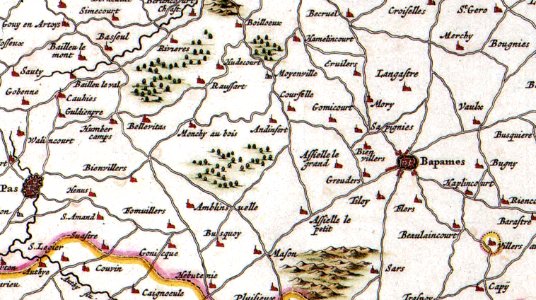Atlas Van der Hagen-KW1049B11 073-GEOGRAPHICA ARTESIAE COMITATUS TABULA, (bapaume)