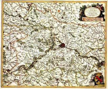 Atlas Van der Hagen-KW1049B11 076-COMITATUS NAMURCI Emendata Delineatio Nuperrimè in lucem