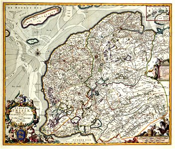 Atlas Van der Hagen-KW1049B11 097-DOMINII FRISIAE TABULA, inter FLEVUM et LAVICAM
