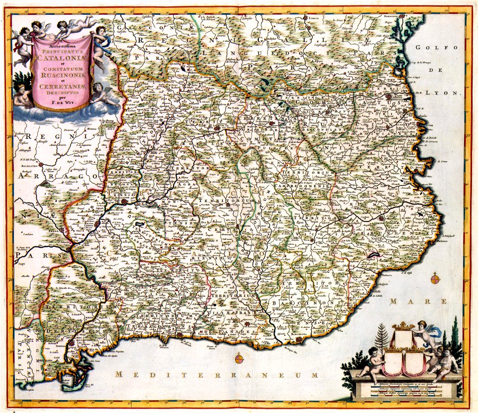 Atlas Van der Hagen-KW1049B12 013-Accuratissima PRINCIPATUS CATALONIAE et COMITATUUM RUSCINONIS et CERRETANIAE DESCRIPTIO