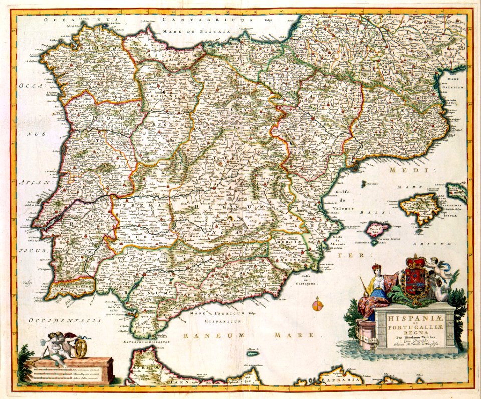 Atlas Van der Hagen-KW1049B12 002-HISPANIAE ET PORTUGALIAE REGNA