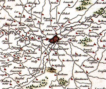 Atlas Van der Hagen-KW1049B11 073-GEOGRAPHICA ARTESIAE COMITATUS TABULA, (arras)