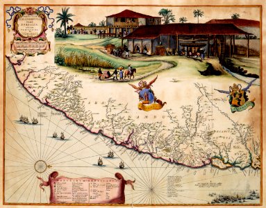 Atlas Van der Hagen-KW1049B13 095-PRAEFECTURAE PARANAMBUCAE PARS BOREALIS, una cum PRAEFECTURA de ITAMARACA