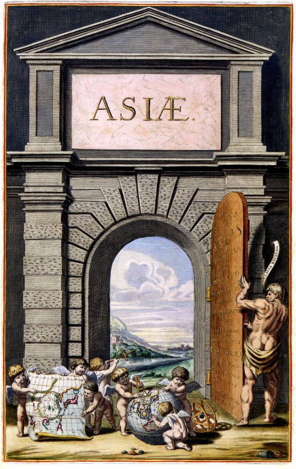 Atlas Van der Hagen-KW1049B13 001-Titelblad- ASIAE - NOVA ATLAS SINENSIS A ---w-en-Martino Martini-Martino Martini-- O Soc. Iesu DESCRIPTVS ET SERENISSIMO ARCHIDVCI LEOPOLDO GVILIELMO AVSTRIACO DEDICATVS