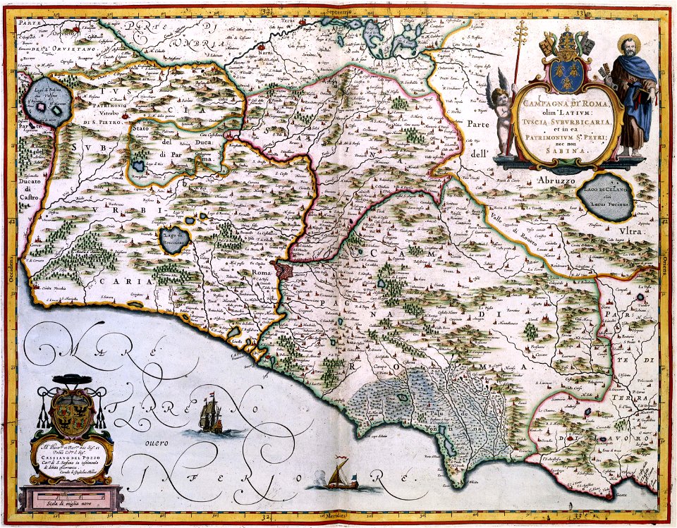 Atlas Van der Hagen-KW1049B12 075-CAMPAGNA DI ROMA olim LATIVM- TVSCIA SVBVRBICARIA et in ea PATRIMONIVM S. PETRI; nec non SABINA