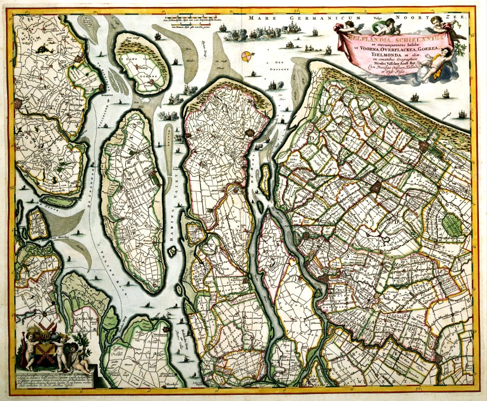 Atlas Van der Hagen-KW1049B11 086-DELFLANDIA, SCHIELANDIA et circumjacentes Insulae ut VOONA, OVERFLACKEA, GOEREA, YSELMONDA et aliae