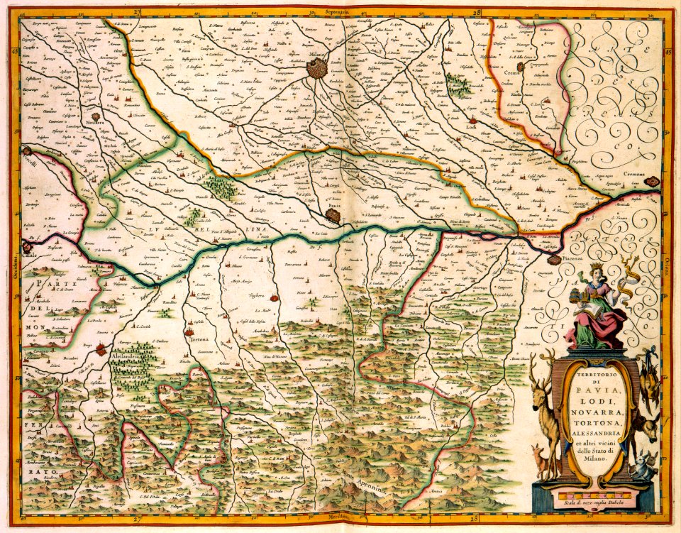 Atlas Van der Hagen-KW1049B12 070-TERRITORIO DI PAVIA, LODI, NOVARRA, TORTONA, ALLESSANDRIAAA et altri vicini dello Stato di Milano