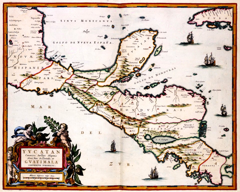 Atlas Van der Hagen-KW1049B13 079-YUCATAN Conventus Iuridici Hispaniae Novae Pars Occidentalis, et GVATIMALA CONVENTVS IVRIDICVS