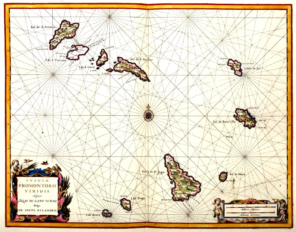 Atlas Van der Hagen-KW1049B13 069-INSULAE PROMONTORII VIRIDIS Hispanis = ISLAS DE CABO VERDE, Belgis DE SOUTE EYLANDEN