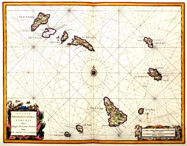 Atlas Van der Hagen-KW1049B13 069-INSULAE PROMONTORII VIRIDIS Hispanis = ISLAS DE CABO VERDE, Belgis DE SOUTE EYLANDEN