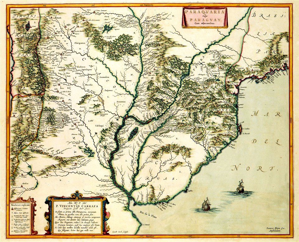 Atlas Van der Hagen-KW1049B13 091-PARAQVARIA Vulgo PARAGUAY, Cum adjacentibus