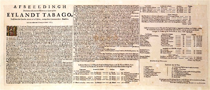 Atlas Van der Hagen-KW1049B13 084 2-Tekst bij de historieprent van de Nederlands-Franse zeeslag bij Tobago
