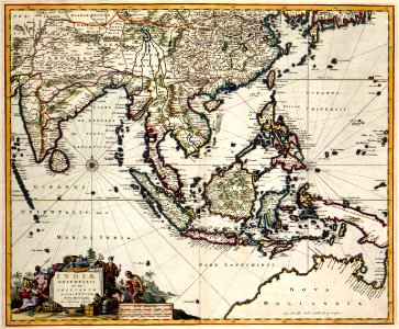 Atlas Van der Hagen-KW1049B13 016-INDIAE ORIENTALIS, nec non INSULARUM ADIACENTIUM
