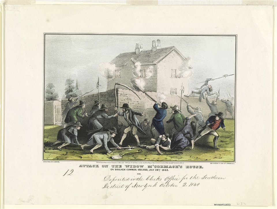 Attack on the Widow M'Cormack's house- on Boulagh Common Ireland, July 29th 1848 LCCN90708823