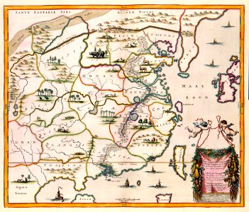 Atlas Van der Hagen-KW1049B13 052-REYS-KAERTE vande Ambassade der Nederlantse Oost Indise Compagnie door China aen den Grooten Tartersen CHAM ...