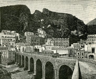 Atrani panorama con la casa presunta di Masaniello