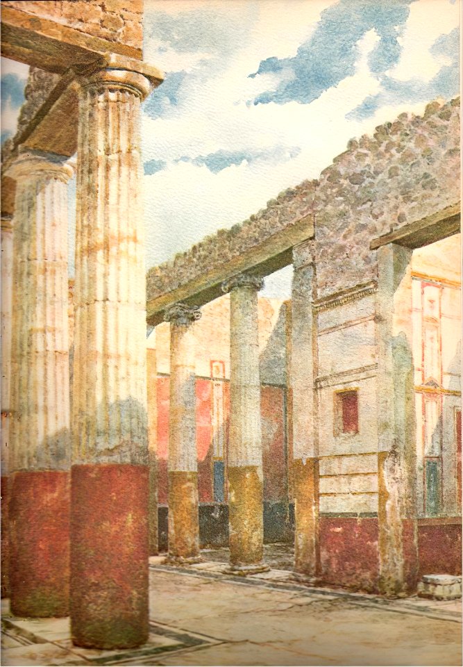 Atrium in Pompeii by Luigi Bazzani