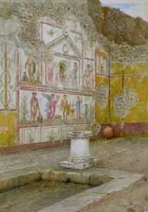 Atrium of the House of the Mariner by Luigi Bazzani before 1927