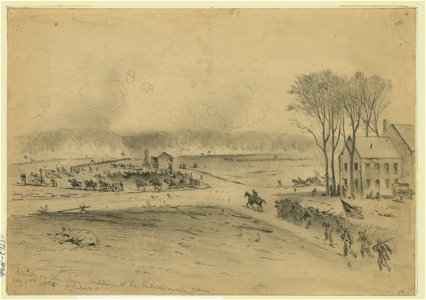 Attack on the Union position at the Chancellorsville House - E. Forbes. LCCN2004661814