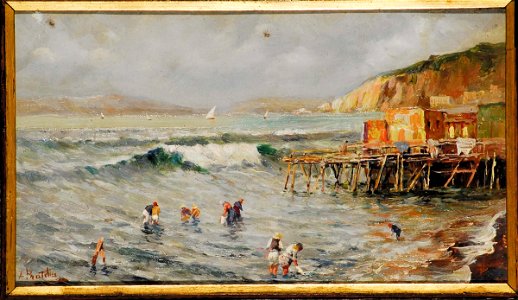 Attilio Pratella - Bambini al mare (Children at the sea)