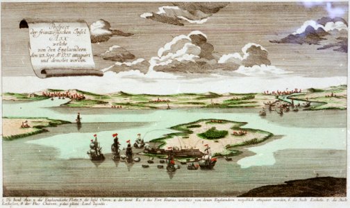 Attaque de l'ile d'Aix et de Rochefort en 1757 par le Anglais