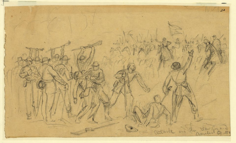 Attack on the rear guard. Amelia Ct. Ho. LCCN2004660358