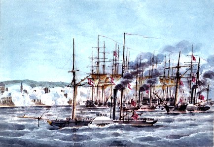 Attack and capture of St Jean D'Acre by a combined squadron under Adm Sir Robert Stopford, 3rd Novr 1840 RMG PW6133