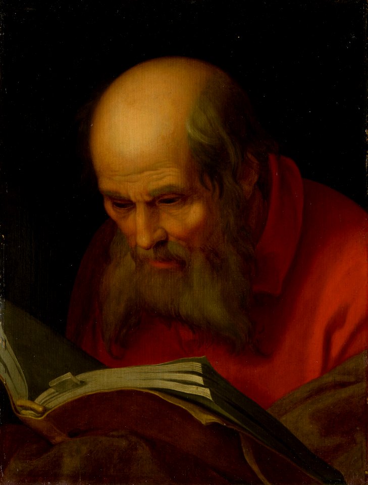 Attributed to Anonymous, 16th century - Bust Length of an Old Man Reading - RCIN 406190 - Royal Collection