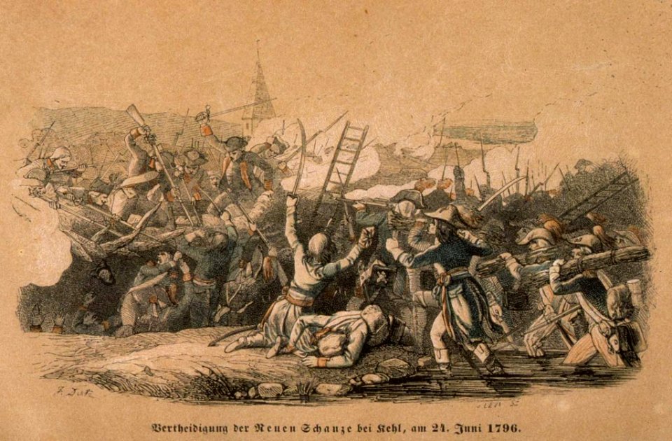 Attack on the new fortifications at Kehl June 1796