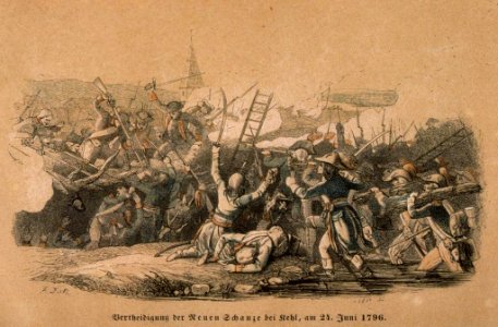 Attack on the new fortifications at Kehl June 1796