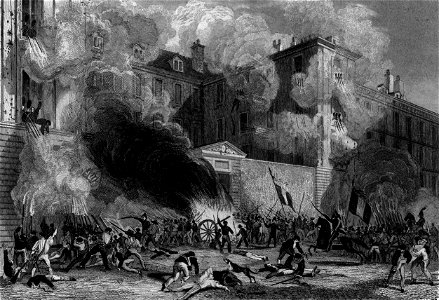 Attack on the Swiss barracks, July, 1830