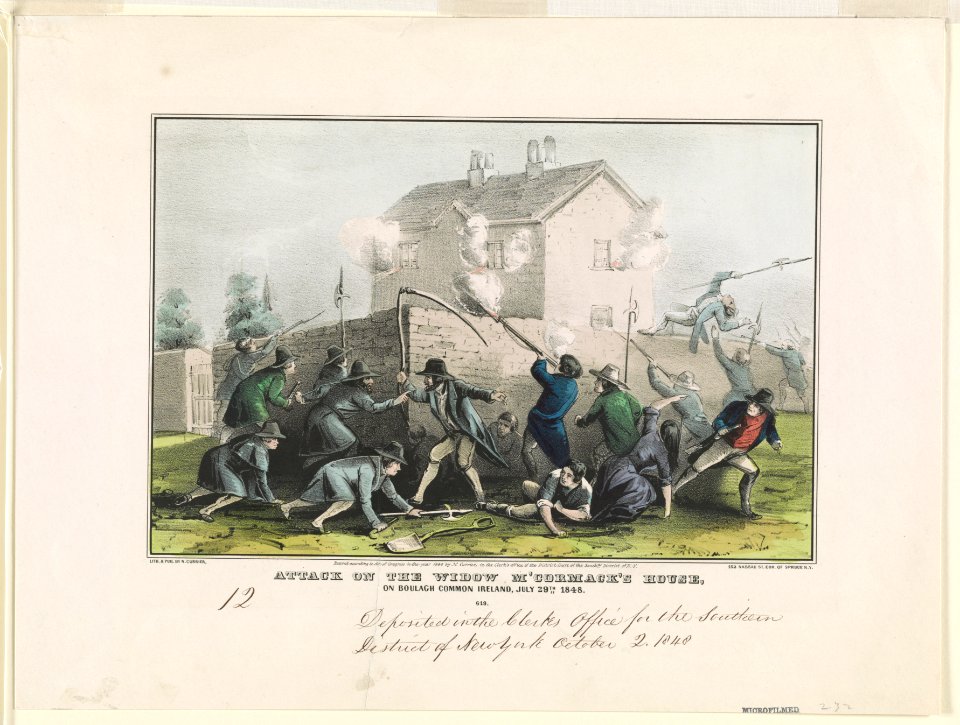 Attack on the Widow M'Cormack's house- on Boulagh Common Ireland, July 29th 1848 LCCN90708823