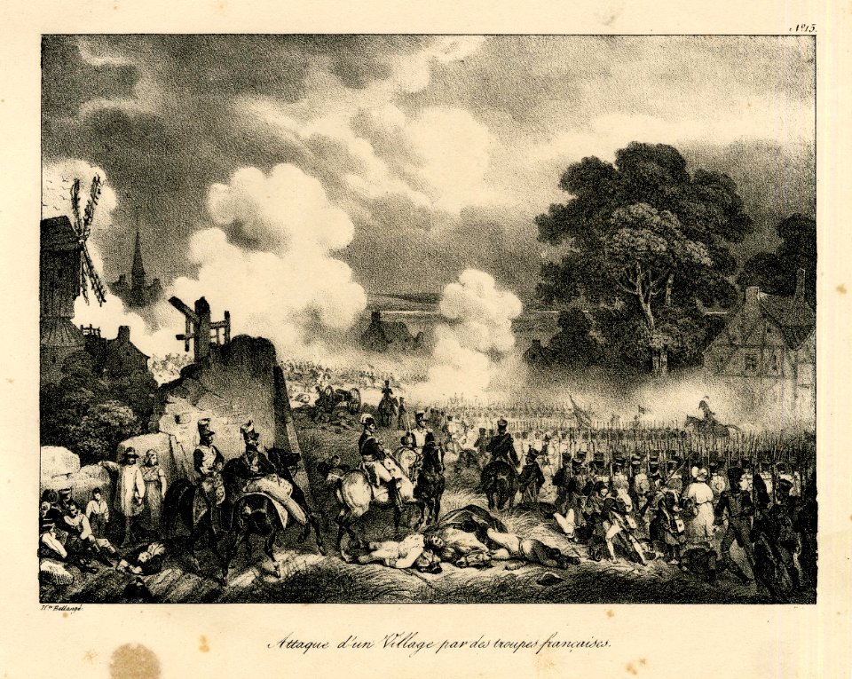 Attaque d'un Village par des troupe françaises (BM 1880,0508.212)