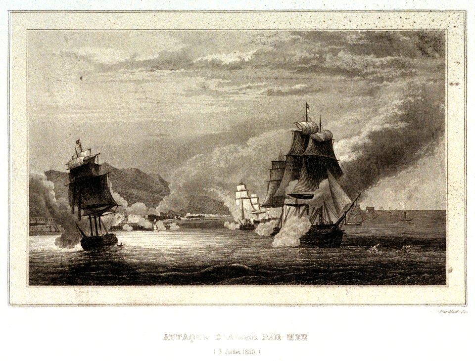 Attaque d' Alger par mer (3 Juillet 1830) RMG PU0239
