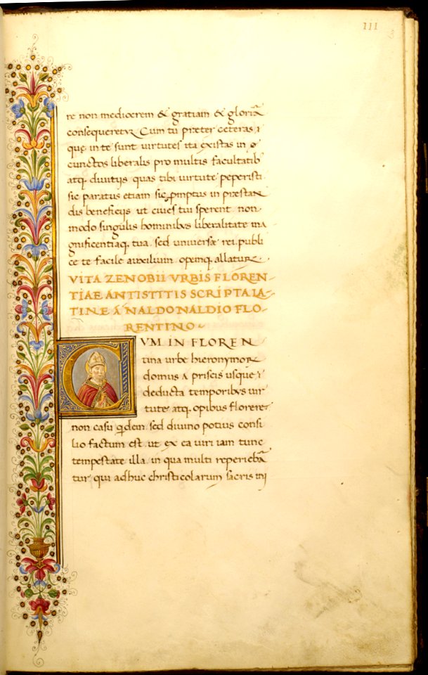 Attavante Attavanti - Leaf from Vita Zenobii Juliani da Girolamis - Walters W4063R - Open Obverse