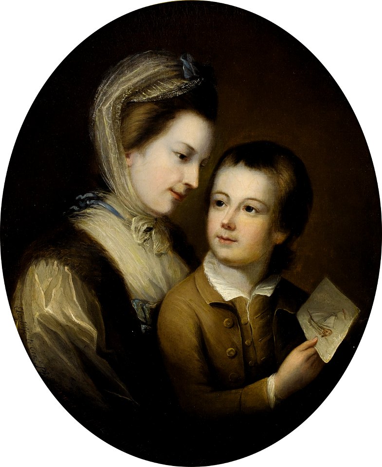 Attrib. to Thomas Gainsborough - Portrait of Elizabeth Honywood and her son Philip