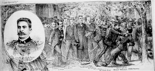 Attentado contra o Dr. Prudente de Moraes, Presidente da República, e assassinato do Ministro da Guerra, no dia 5 de Novembro de 1897, no Arsenal de Guerra