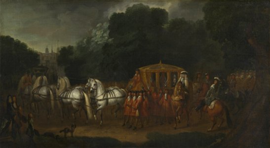 Attributed to Alexander van Gaelen (1670-1728) - Queen Anne's Procession to the Houses of Parliament - RCIN 405610 - Royal Collection