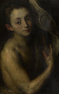 Attributed to Andrea Boscoli (1550-1606) - Saint John the Baptist - RCIN 402772 - Royal Collection. Free illustration for personal and commercial use.