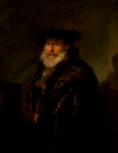 Attributed to Ferdinand Bol (Dordrecht 1616-Amsterdam 1680) - Bearded old Man in a Fur Cloak - RCIN 407807 - Royal Collection