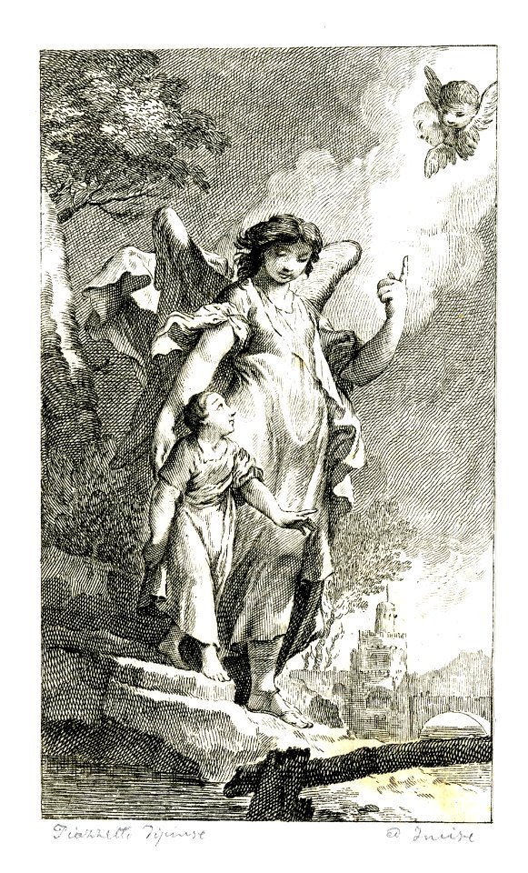 Attributed to Francesco Bartolozzi - Anangel with his young companion (Tobias and the Angel Raphael). 1756, 1943,0709.98