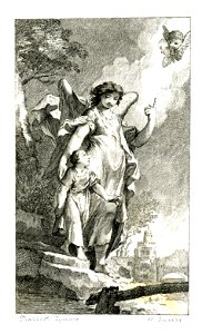 Attributed to Francesco Bartolozzi - Anangel with his young companion (Tobias and the Angel Raphael). 1756, 1943,0709.98
