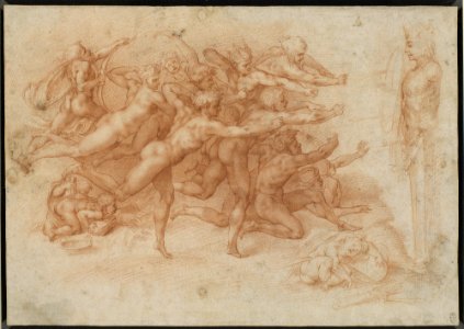 Attributed to Bernardino Cesari - A copy after Michelangelo's The Archers c. 1591c. 1600, RCIN 990442